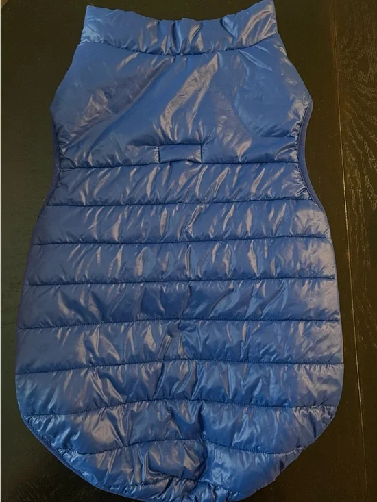 Bark Shiny Blue Quilted Puffer Dog Vest - Picture 1 of 7